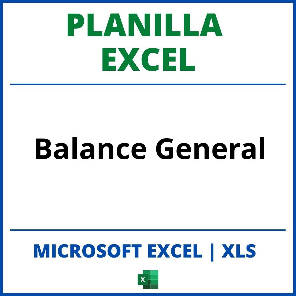 Planilla Excel De Balance General