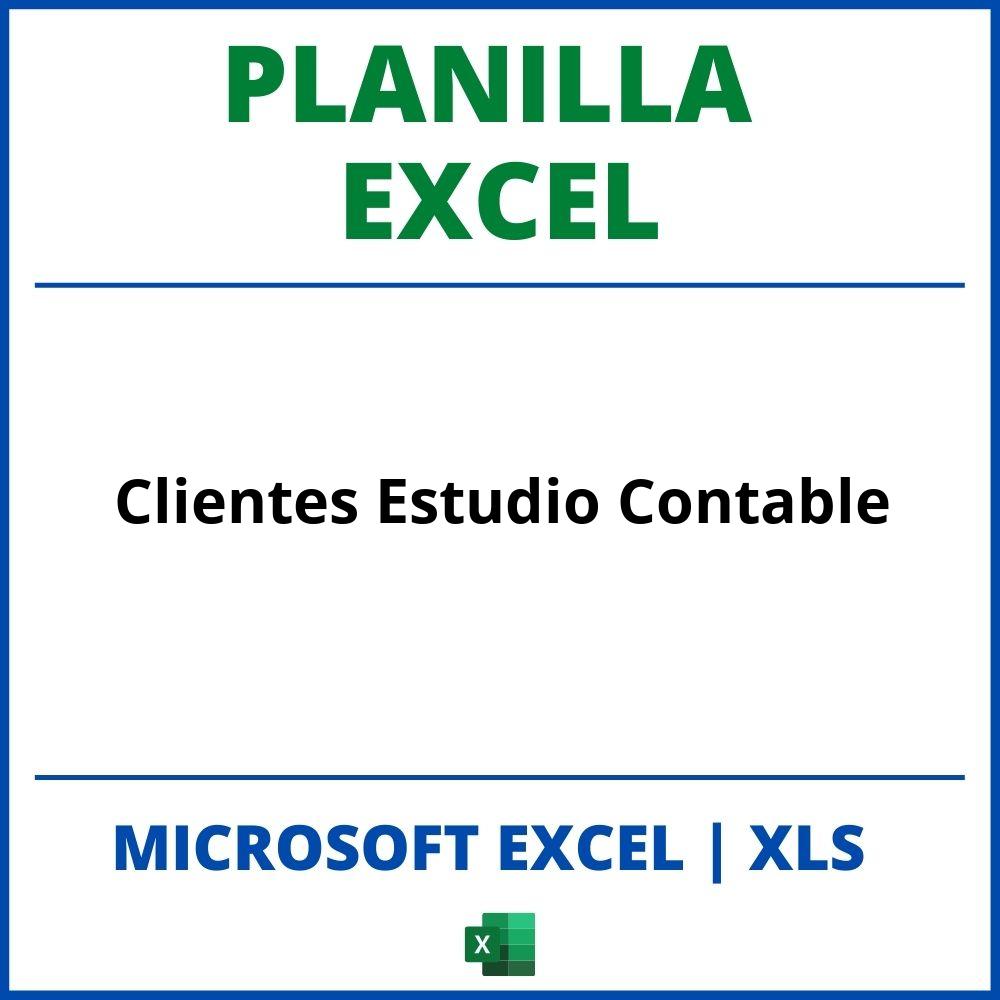 Planilla Excel Clientes Estudio Contable