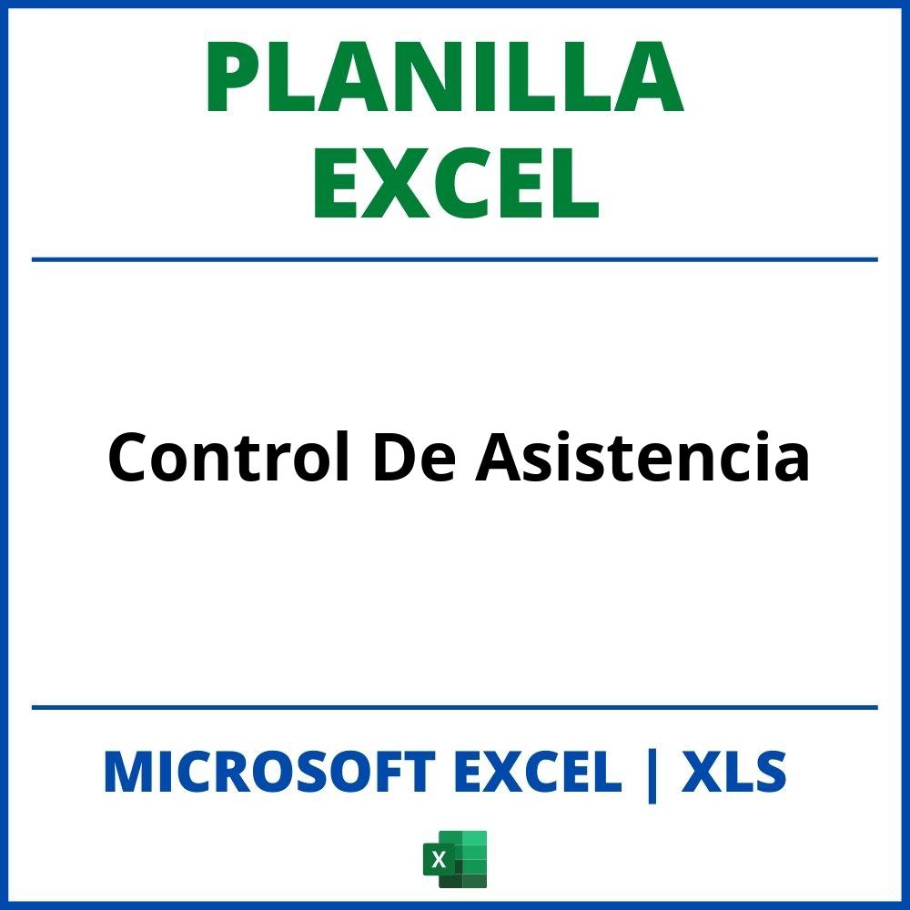 Planilla Excel Control De Asistencia