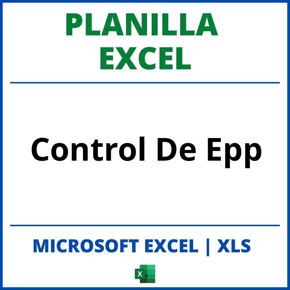Planilla Excel De Control De Epp