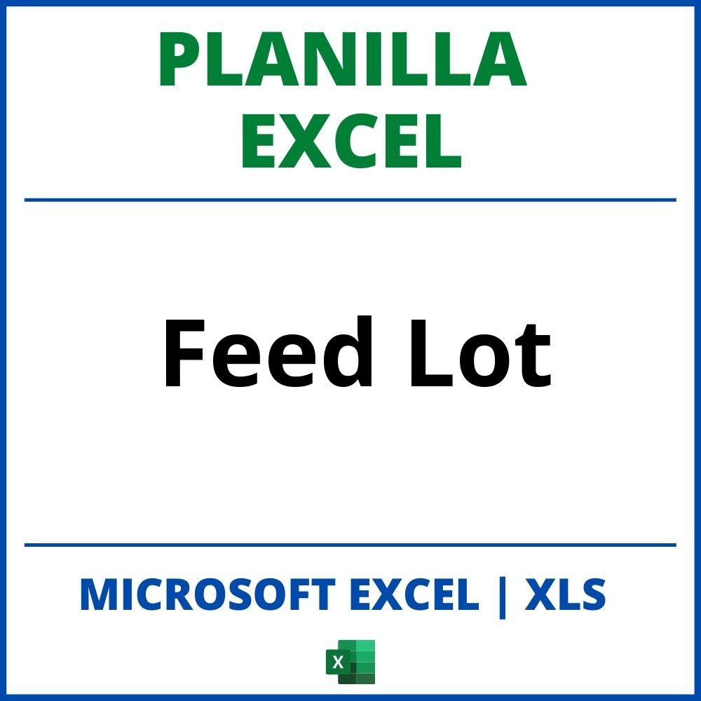 Planilla Excel Para Feed Lot