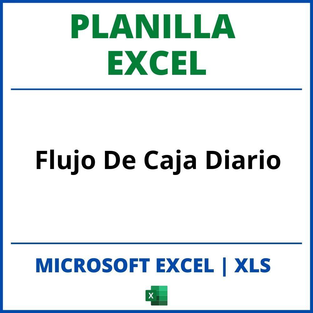 Planilla Excel Flujo De Caja Diario