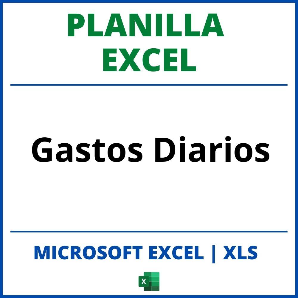 Planilla Excel De Gastos Diarios