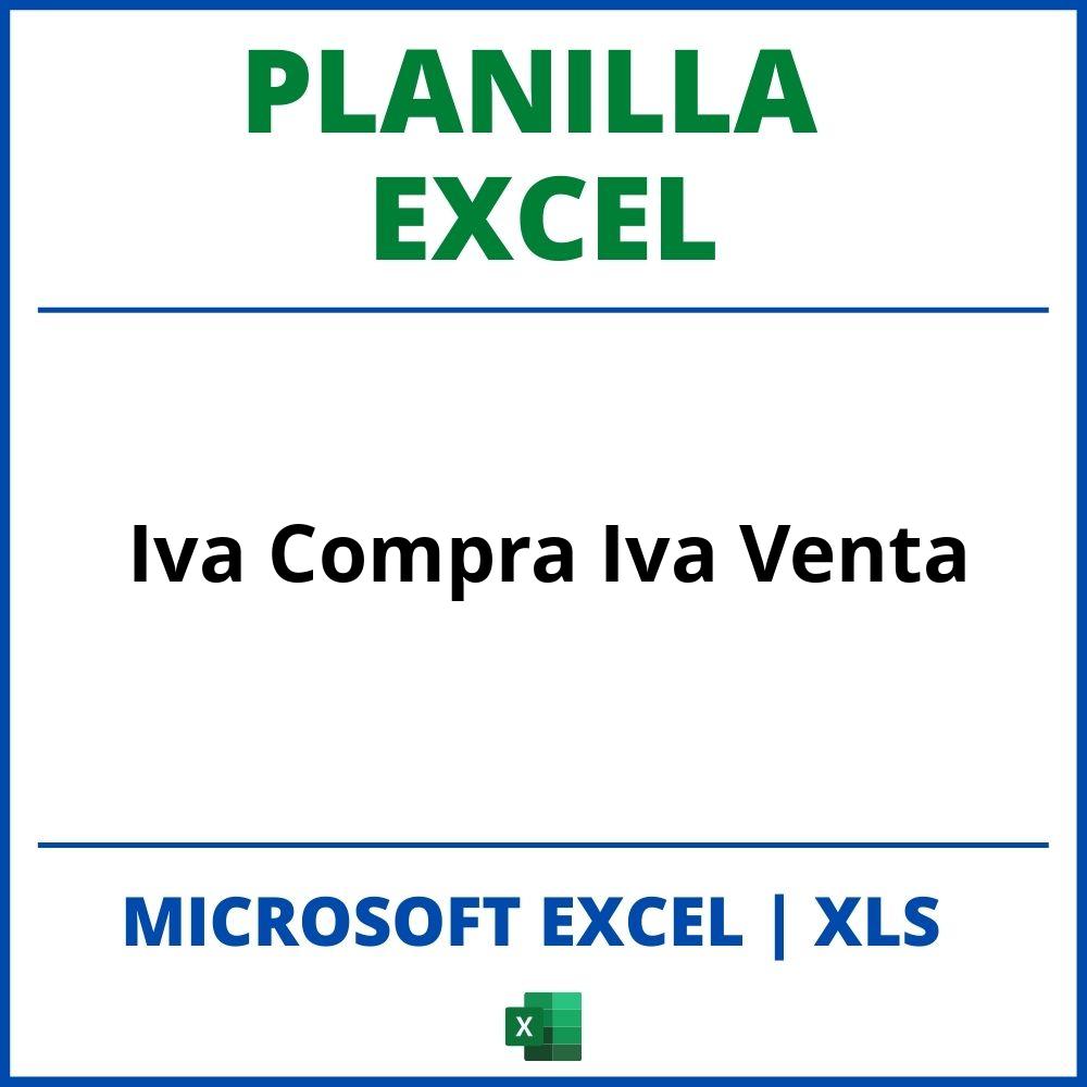 Planilla Excel Iva Compra Iva Venta