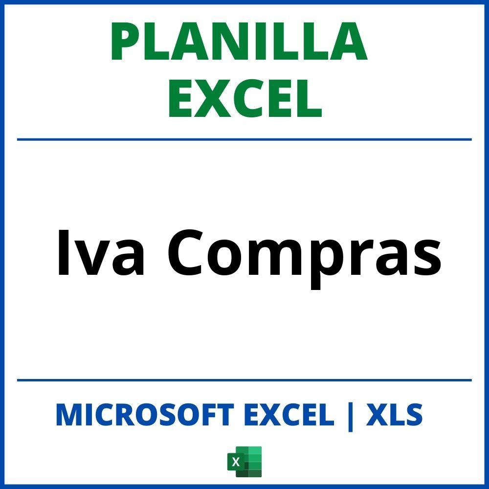 Planilla Excel Para Iva Compras