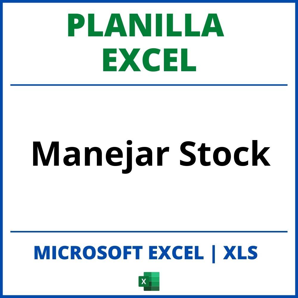 Planilla Excel Para Manejar Stock