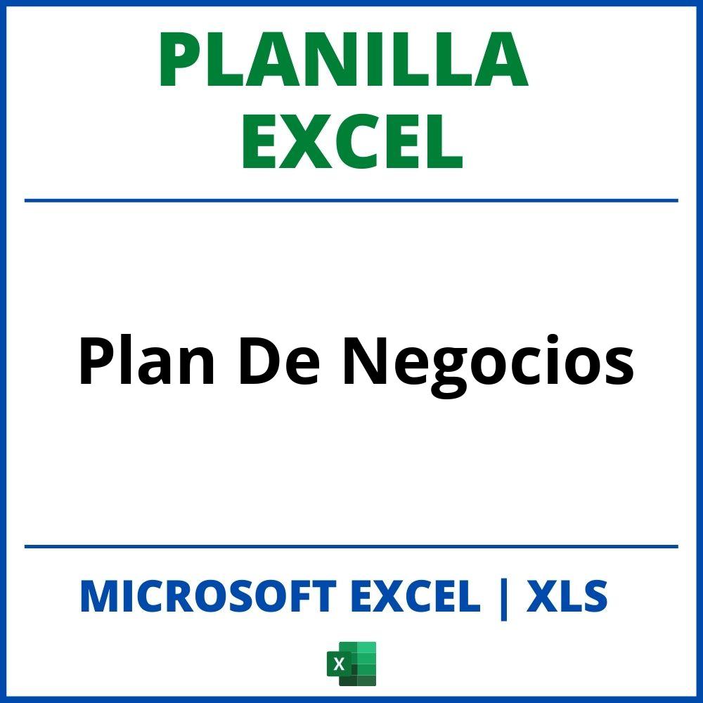 Planilla Excel Plan De Negocios