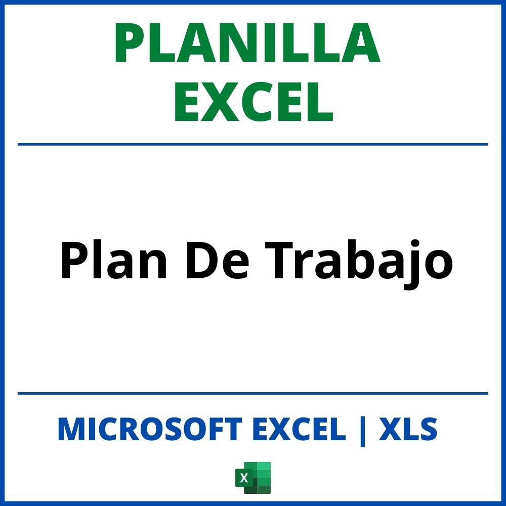 Planilla Excel Plan De Trabajo