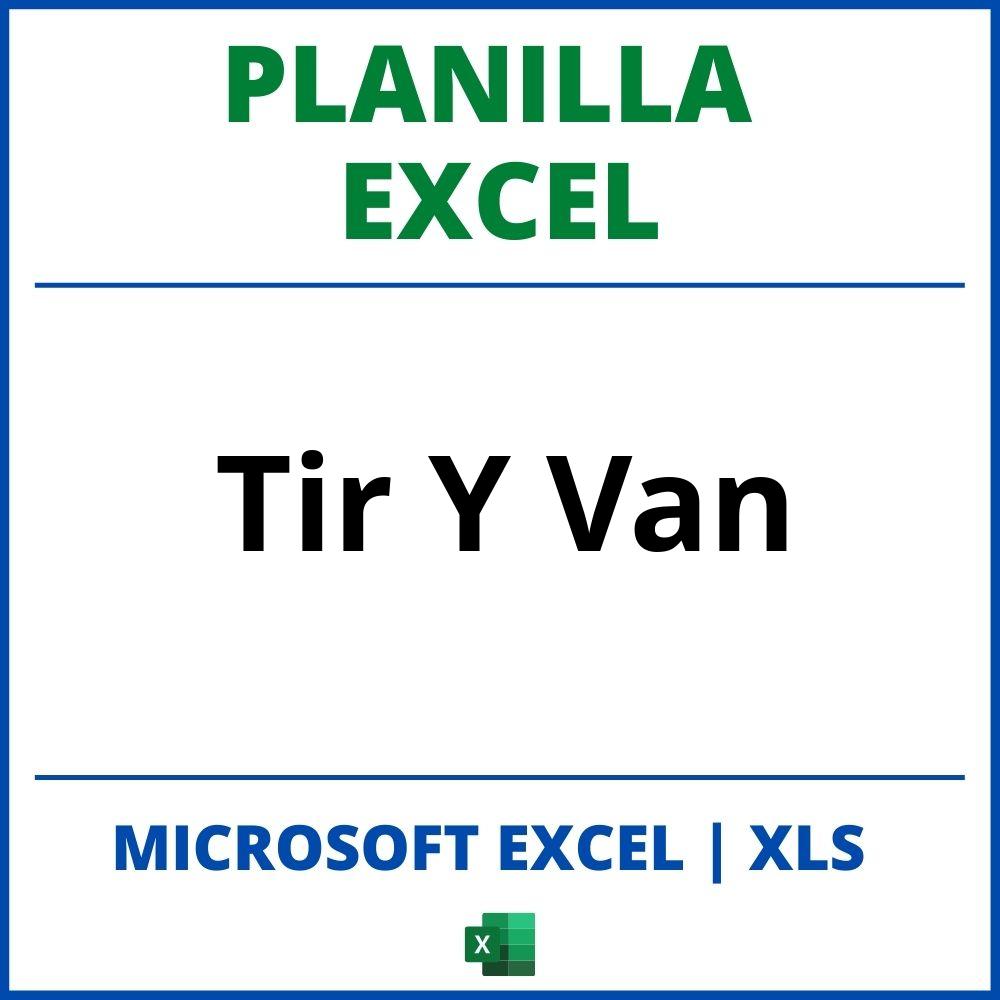 Planilla Excel Tir Y Van